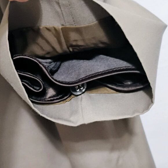 Mens 42S London Fog All Weather Short Trench Coat Tan NEW VTG - Picture 8 of 8